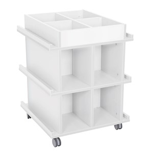 Flexi bibliotekskub 60x60x78cm, vit