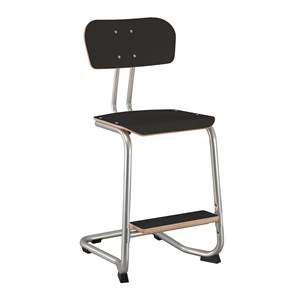 Student stol Selekta medar sh.52 cm, svart hpl