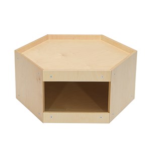 Lekbord Hexagon 30, klarlackerad