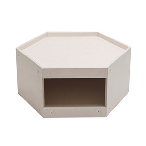 Lekbord Hexagon 30, vitpigmenterad
