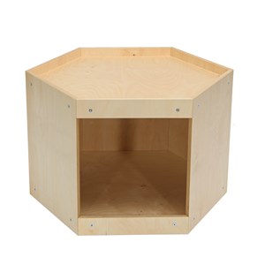 Lekbord Hexagon 45, klarlackerad