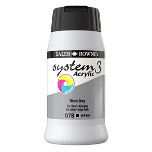 Akrylfärg System 3 Varmgrå 500 ml