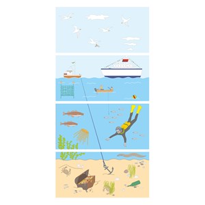 Akustikkplate Havet 100x50 cm