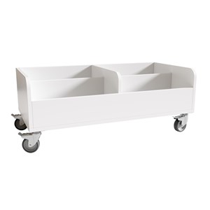 Max Boklåda m hjul H 32 cm, vit