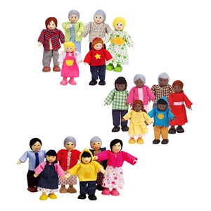 Dukkefamilie 6 forskjellige