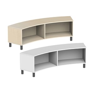 Hylle Max Stor Radius C, 2 rom med rygg