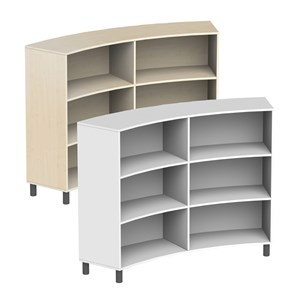 Hylle Max Stor Radius C, 6 rom med rygg