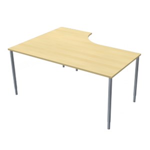 Skrivbord högersvängd 160x120 cm, laminat