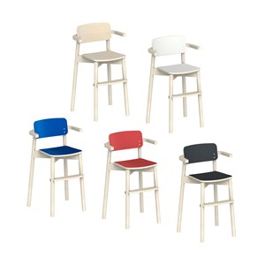 Stol Fanny med armlener sh 52 cm, laminat