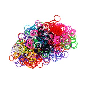 Gummistrikker Fancy Loops blandede farger
