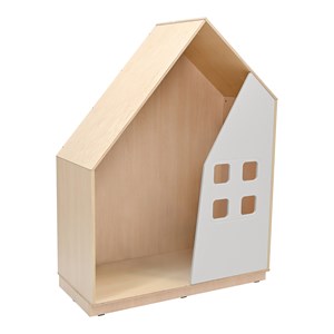 Quadro Lekhus med fönster grå, björkstomme