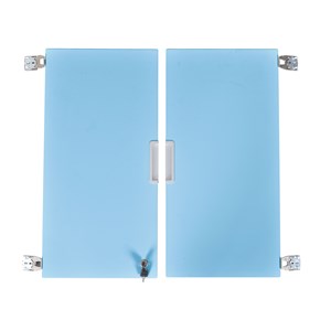 Quadro Dubbeldörr stomme u m.vägg H75 cm, ljusblå