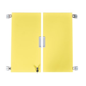 Quadro Dubbeldörr stomme u m.vägg H75 cm, gul