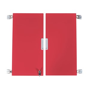 Quadro Dubbeldörr stomme u m.vägg H75 cm, röd