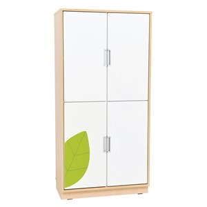 Quadro Förvaringsskåp 4 dörrar, lövmotiv