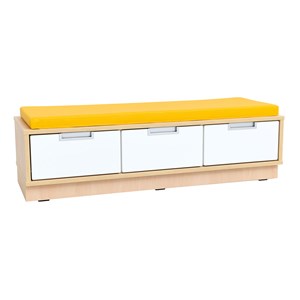 Quadro Sittbänk med 3 lådor och madrass