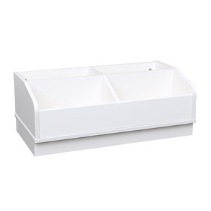 Quadro Boklåda med hjul 4 fack, vit stomme