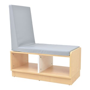Quadro Bokmodul med sittplats, 2 fack, björkstomme