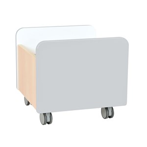 Quadro Mobil boklåda medium, grå, björkstomme