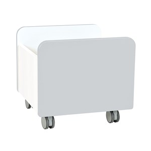 Quadro Mobil boklåda medium, grå, vit stomme