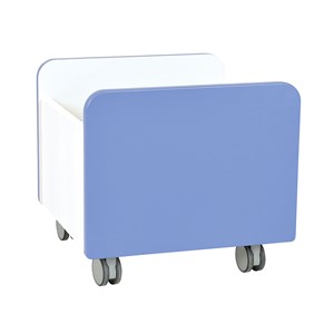 Quadro Mobil boklåda medium, blå, vit stomme