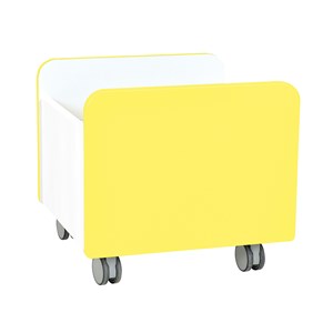 Quadro Mobil boklåda medium, gul, vit stomme