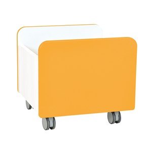 Quadro Mobil boklåda medium, orange, vit stomme