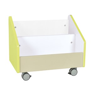 Quadro Mobil boklåda stor, lime, vit stomme