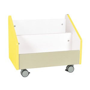 Quadro Mobil boklåda stor, gul, vit stomme