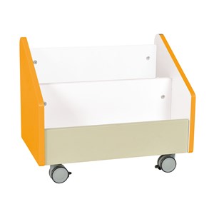 Quadro Mobil boklåda stor, orange, vit stomme