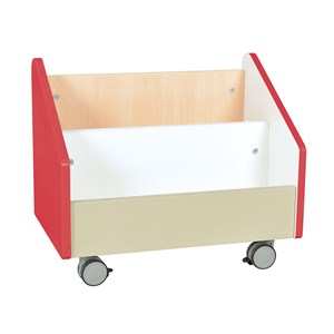 Quadro Mobil boklåda stor, röd, björkstomme