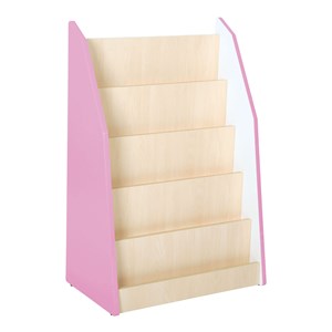 Quadro Bokhylla på sockel, rosa, björkstomme
