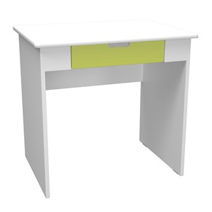 Quadro Skrivbord med lime bred låda, vit