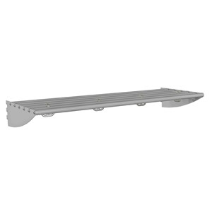 Hatthylla Basic 3-plats B 90 cm, grafitgrå