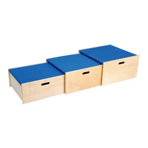 Scenmodul Moje set med 3 st, blå matta