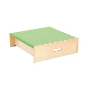 Scenmodul Moje Fyrkant 66x66xH20 cm, lj.grön matta