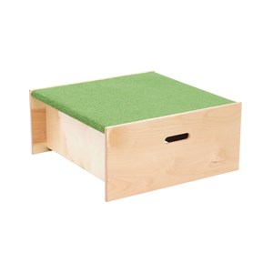 Scenmodul Moje Fyrkant 66x66xH30 cm, lj.grön matta