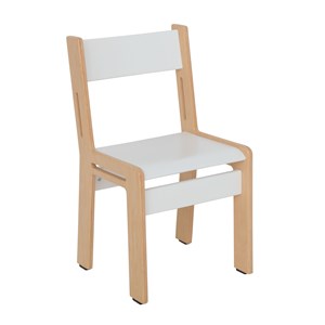 Barnstol Nea sh. 31 cm, björk/vit