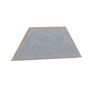 Väggdekoration Flo trapets H 30 cm, grå