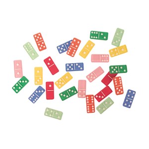 Transparent domino till ljusbord, 28 delar 