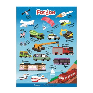 Readioo tvåspråkig poster Fordon