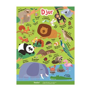 Readioo tvåspråkig poster Djur