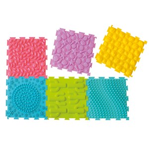 Sensorisk pusselmatta 6 delar 25x25 cm