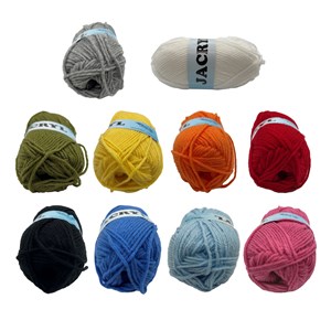 Akrylgarn Jacryl 10 färger x 50 g
