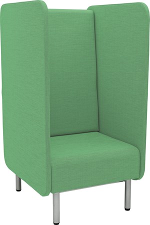 Fåtölj Flamea 1, 1-sits, med hög rygg, grön