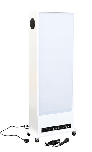 Ljuspelare med mikrofoner, H 150 cm