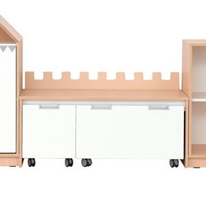 Quadro Bänk Palats med lådor, björk