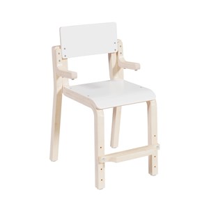 Barnstol Emmi arm+fot sh.38 cm, vit laminat