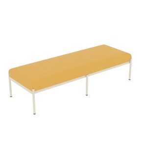 Bänk Nexa 3-sits, stativ ljusgrå matt