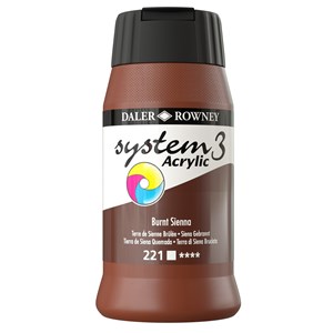 Akrylmaling System 3 brun sienna 500 ml